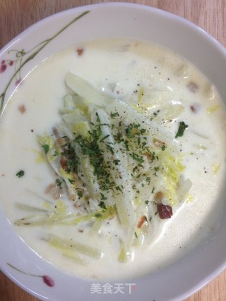白菜奶油浓汤（低脂肪奶油浓汤系列之一）【传统的浓汤】新鲜尝的做法步骤：19
