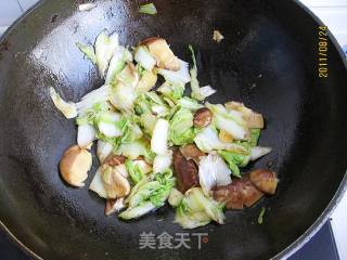 香菇素烧白菜的做法步骤：7