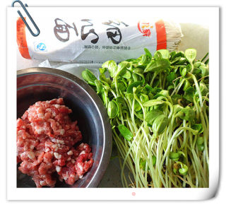 豆苗肉末清汤面的做法步骤：1