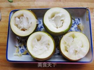 百合蒸梨盅的做法步骤：4