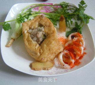 鱿鱼圈煲豆腐的做法步骤：12