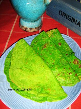 寒冷冬日里的一抹绿－－－碧色煎饼的做法步骤：7