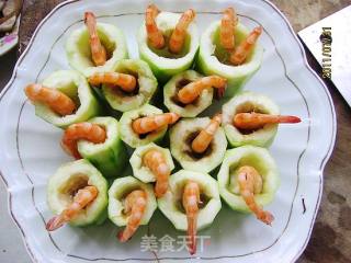 剁椒丝瓜蒸虾的做法步骤：4
