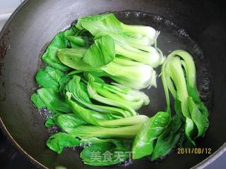 火腿油菜的做法步骤：2