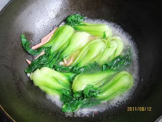 火腿油菜的做法步骤：6