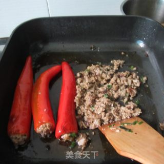 彩椒酿肉的做法步骤：6