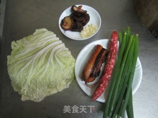 腊味翡翠卷的做法步骤：1