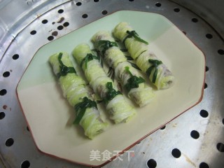 腊味翡翠卷的做法步骤：8