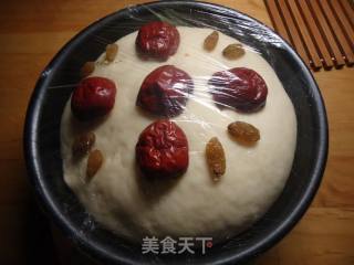 奶香双层红枣发糕的做法步骤：8