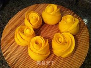 纯天然色的黄玫瑰花馒头的做法步骤：11