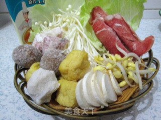 上汤味噌什锦火锅的做法步骤：2