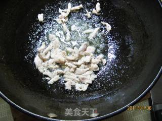 韭苔鸡丝的做法步骤：3
