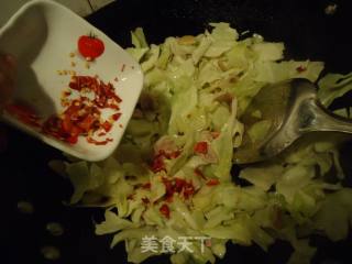手撕包菜炒肉片的做法步骤：9