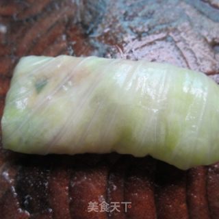 油煎包菜卷的做法步骤：8