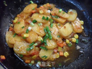 茄汁年糕的做法步骤：8