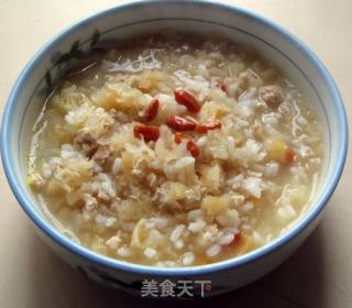 冬日暖粥 --- 银耳瑶柱鸡蓉粥的做法步骤：12