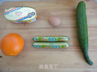 年年有鱼-五彩夹心饭团的做法步骤：1