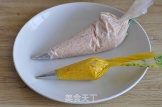 花朵虾肉饼的做法步骤：6