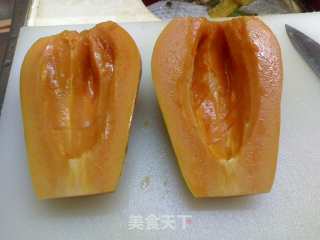 美容养颜的木瓜牛奶的做法步骤：2