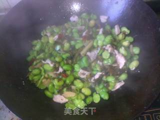 蚕豆雪菜肉丝 - 可口下饭菜的做法步骤：7