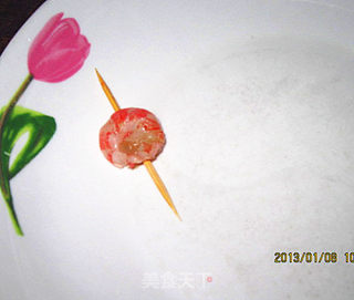 【加拿大野生北极虾】之鱼蓉北极鲜虾球的做法步骤：3