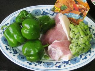沙嗲味肉丝炒青椒的做法步骤：1