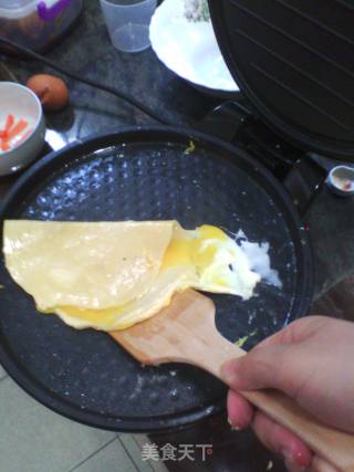 电饼铛做夹蛋饼的做法步骤：7