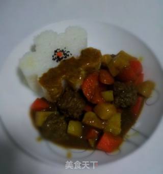 咖喱牛肉丸子饭的做法步骤：11