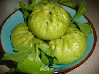 春天的使者---翡翠哈哈菜肉包的做法步骤：12