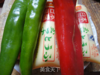 双椒日本豆腐的做法步骤：1