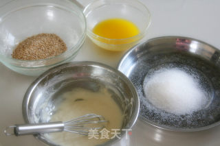 芝麻瓦片饼干的做法步骤：1