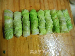 白菜翡翠卷的做法步骤：16