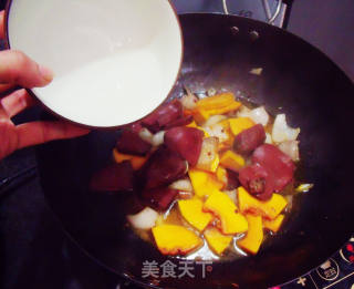 南瓜烧猪血的做法步骤：6