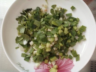 青蒜火腿蛋炒饭的做法步骤：4