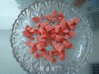 青蒜火腿蛋炒饭的做法步骤：6