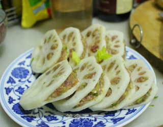 香煎藕盒的做法步骤：2