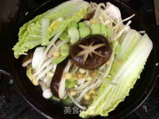 菌菇汤饭的做法步骤：2