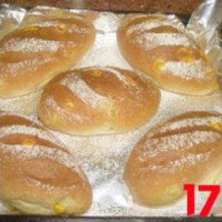 小麦胚芽玉米面包的做法步骤：17