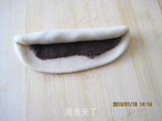 重拾生活记忆----编织扣红豆馅面包的做法步骤：7
