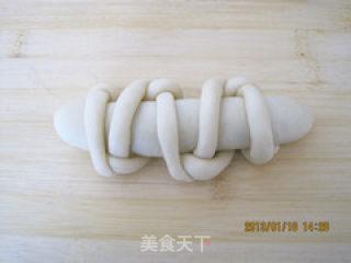 重拾生活记忆----编织扣红豆馅面包的做法步骤：19