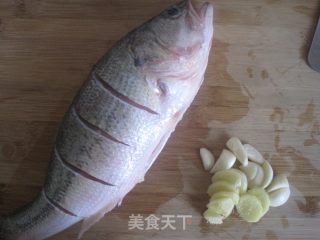 红烧鲈鱼的做法步骤：2