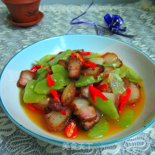 莴笋小炒肉的做法步骤：6