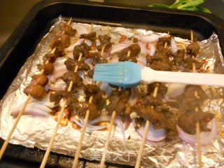 烤羊肉串&羊腰的做法步骤：12