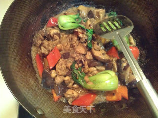 减肥餐之   香菇鸡肉煲仔饭的做法步骤：10