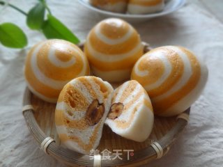 胡萝卜陀螺双色枣心馒头的做法步骤：14