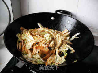 鲜虾煸白菜的做法步骤：7