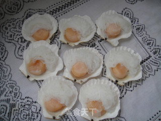 蒜蓉粉丝蒸扇贝的做法步骤：6