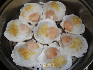 蒜蓉粉丝蒸扇贝的做法步骤：8