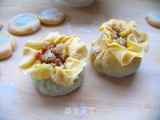 缤纷好滋味——翡翠黄金北极虾烧麦的做法步骤：20