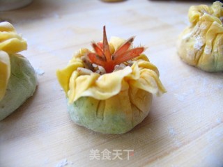 缤纷好滋味——翡翠黄金北极虾烧麦的做法步骤：21
